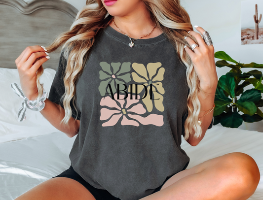 Abide in the Vine, Relaxed Fit Graphic Tee, Esthetic Christian Apparel